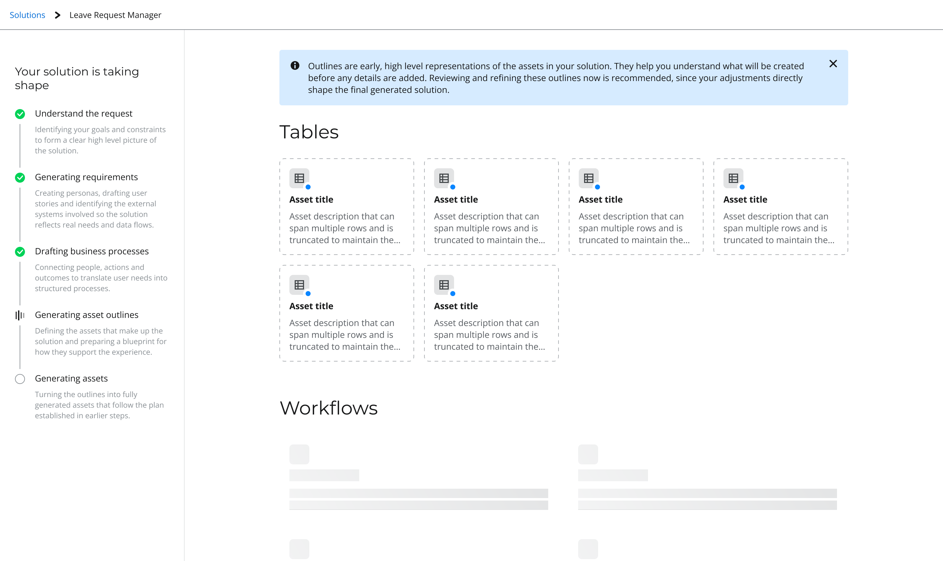 Asset outline generation